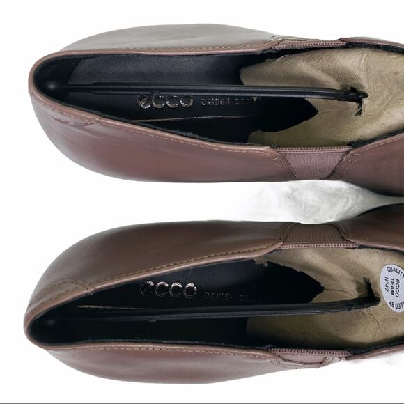 ECCO Shape 55 Plateau Stack Leather Bootie Womens Size EU 40 US 9-9.5 NEW - Picture 7 of 10